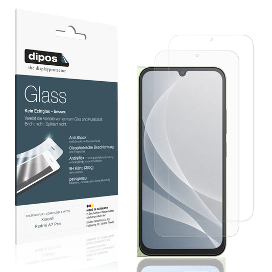 Matte Displayschutzfolie von dipos passend für Xiaomi Redmi A7 Pro, 9H kratzfest und blasenfrei montiert