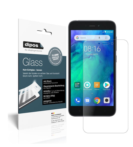 Matte Displayschutzfolie von dipos passend für Xiaomi Redmi Go, 9H kratzfest und blasenfrei montiert