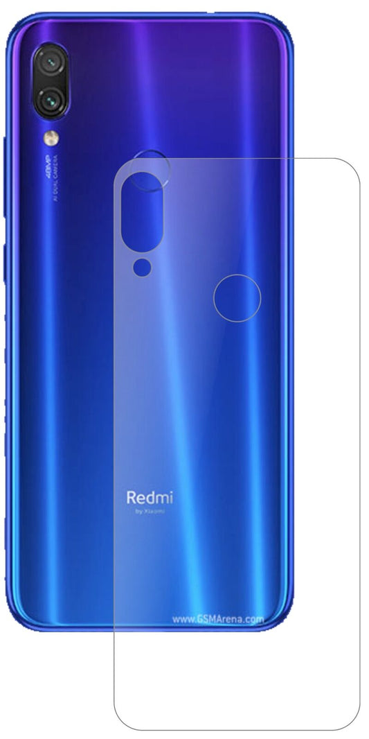 Matte Displayschutzfolie von dipos passend für Xiaomi Redmi Note 7 Rückseite, 9H kratzfest und blasenfrei montiert