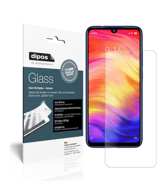 Matte Displayschutzfolie von dipos passend für Xiaomi Redmi Note 7S, 9H kratzfest und blasenfrei montiert