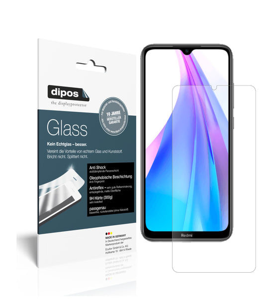 Matte Displayschutzfolie von dipos passend für Xiaomi Redmi Note 8T, 9H kratzfest und blasenfrei montiert