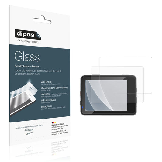 Matte Displayschutzfolie von dipos passend für Xilecam L500T Aussenseite, 9H kratzfest und blasenfrei montiert