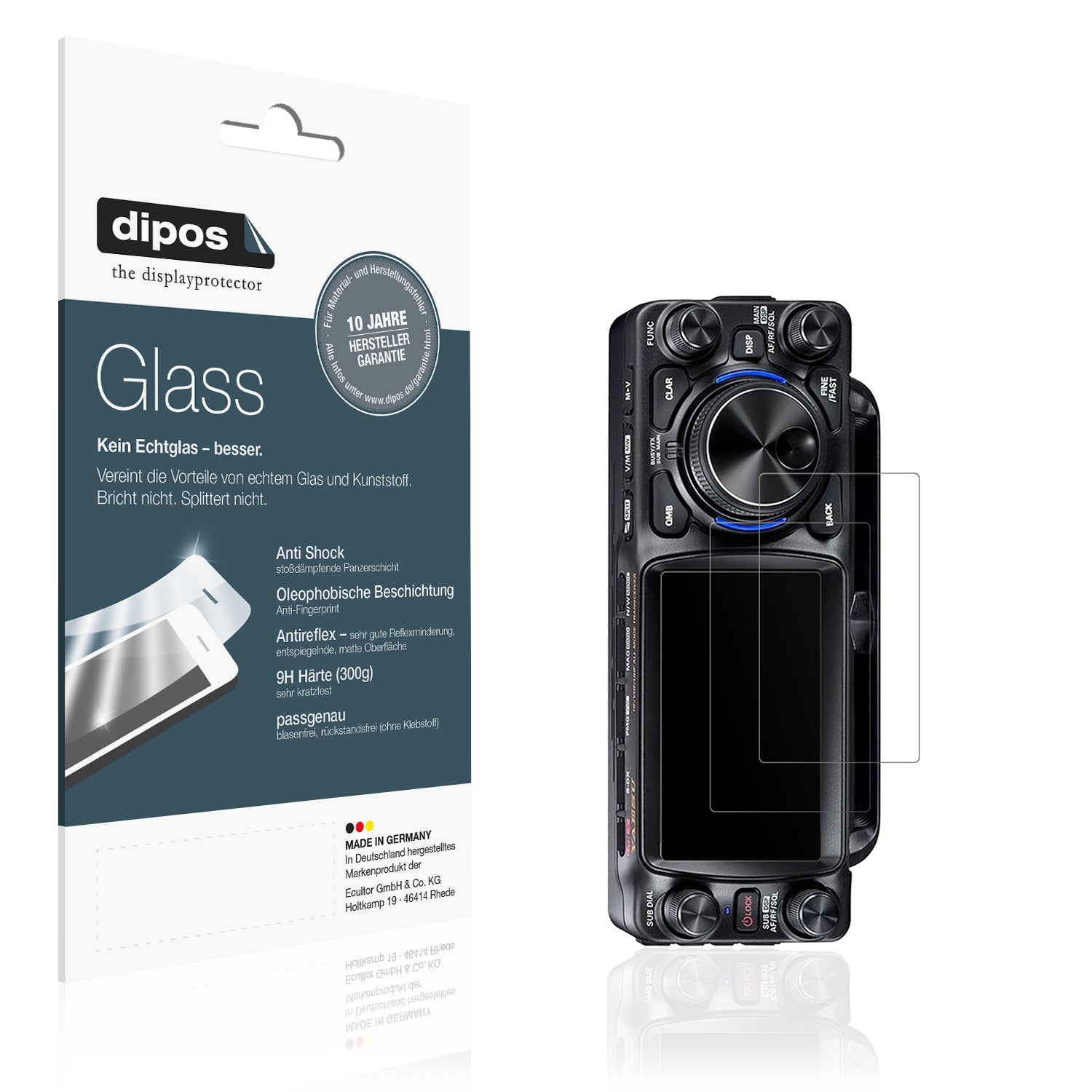 Matte Displayschutzfolie von dipos passend für Yeasu FTX-1, 9H kratzfest und blasenfrei montiert