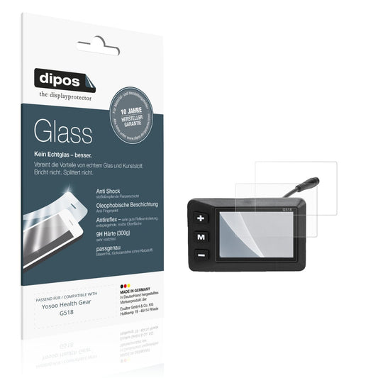 Matte Displayschutzfolie von dipos passend für Yosoo Health Gear G518, 9H kratzfest und blasenfrei montiert