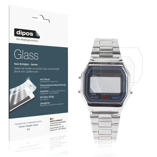 Matte Displayschutzfolie von dipos passend für Yosoo Health Gear S3, 9H kratzfest und blasenfrei montiert