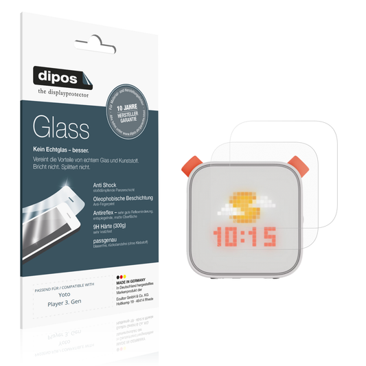 Matte Displayschutzfolie von dipos passend für Yoto Player 3. Gen, 9H kratzfest und blasenfrei montiert