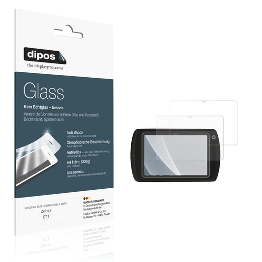 Matte Displayschutzfolie von dipos passend für Zebra ET1, 9H kratzfest und blasenfrei montiert