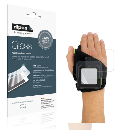 Matte Displayschutzfolie von dipos passend für Zebra WS501, 9H kratzfest und blasenfrei montiert