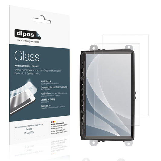 Matte Displayschutzfolie von dipos passend für Zenec Z-E2065, 9H kratzfest und blasenfrei montiert