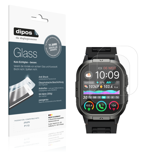 Matte Displayschutzfolie von dipos passend für zhizhi P110, 9H kratzfest und blasenfrei montiert
