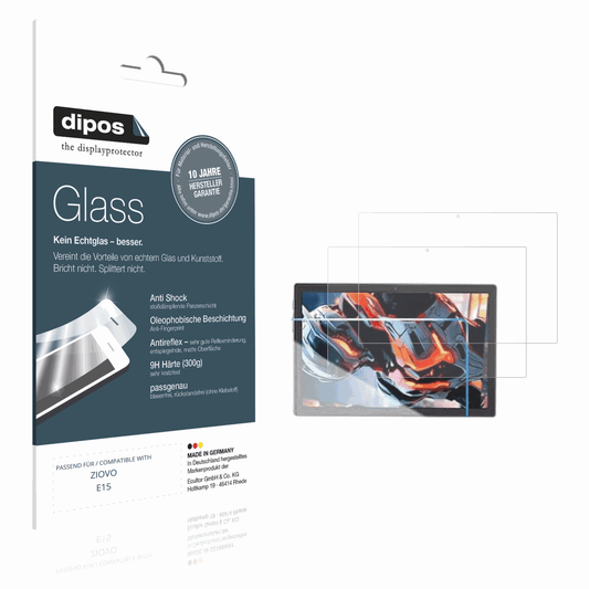Matte Displayschutzfolie von dipos passend für ZIOVO E15, 9H kratzfest und blasenfrei montiert