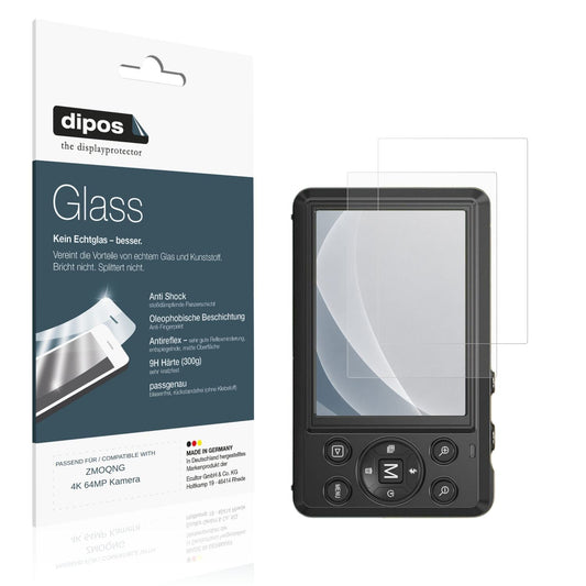 Matte Displayschutzfolie von dipos passend für ZMOQNG 4K 64MP Kamera, 9H kratzfest und blasenfrei montiert