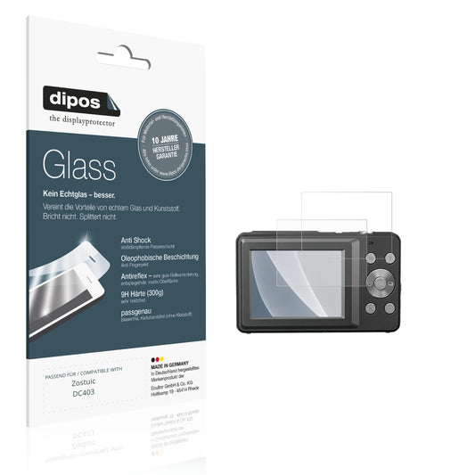 Matte Displayschutzfolie von dipos passend für Zostuic DC403, 9H kratzfest und blasenfrei montiert