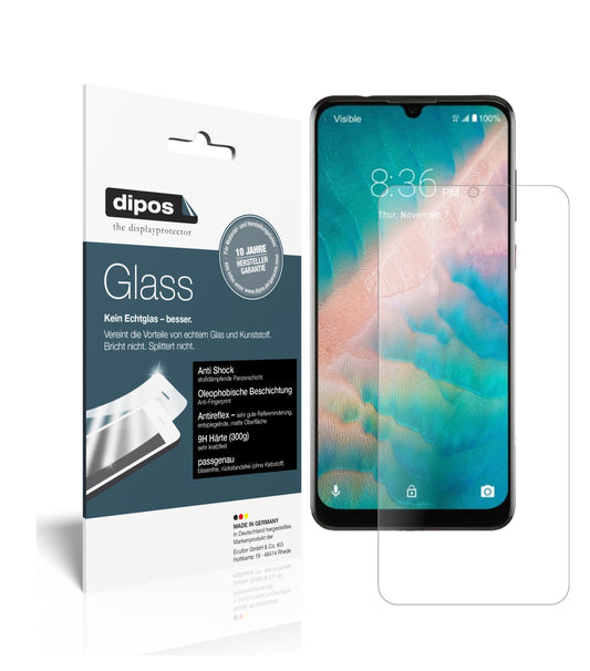 Matte Displayschutzfolie von dipos passend für ZTE Blade 10 Prime, 9H kratzfest und blasenfrei montiert