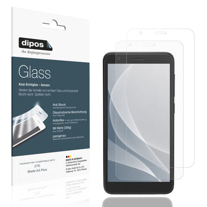 Matte Displayschutzfolie von dipos passend für ZTE Blade A3 Plus, 9H kratzfest und blasenfrei montiert
