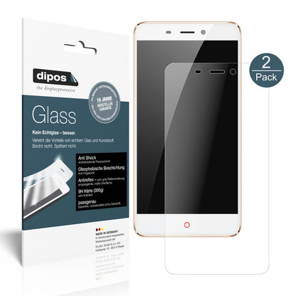Matte Displayschutzfolie von dipos passend für ZTE Nubia N1, 9H kratzfest und blasenfrei montiert