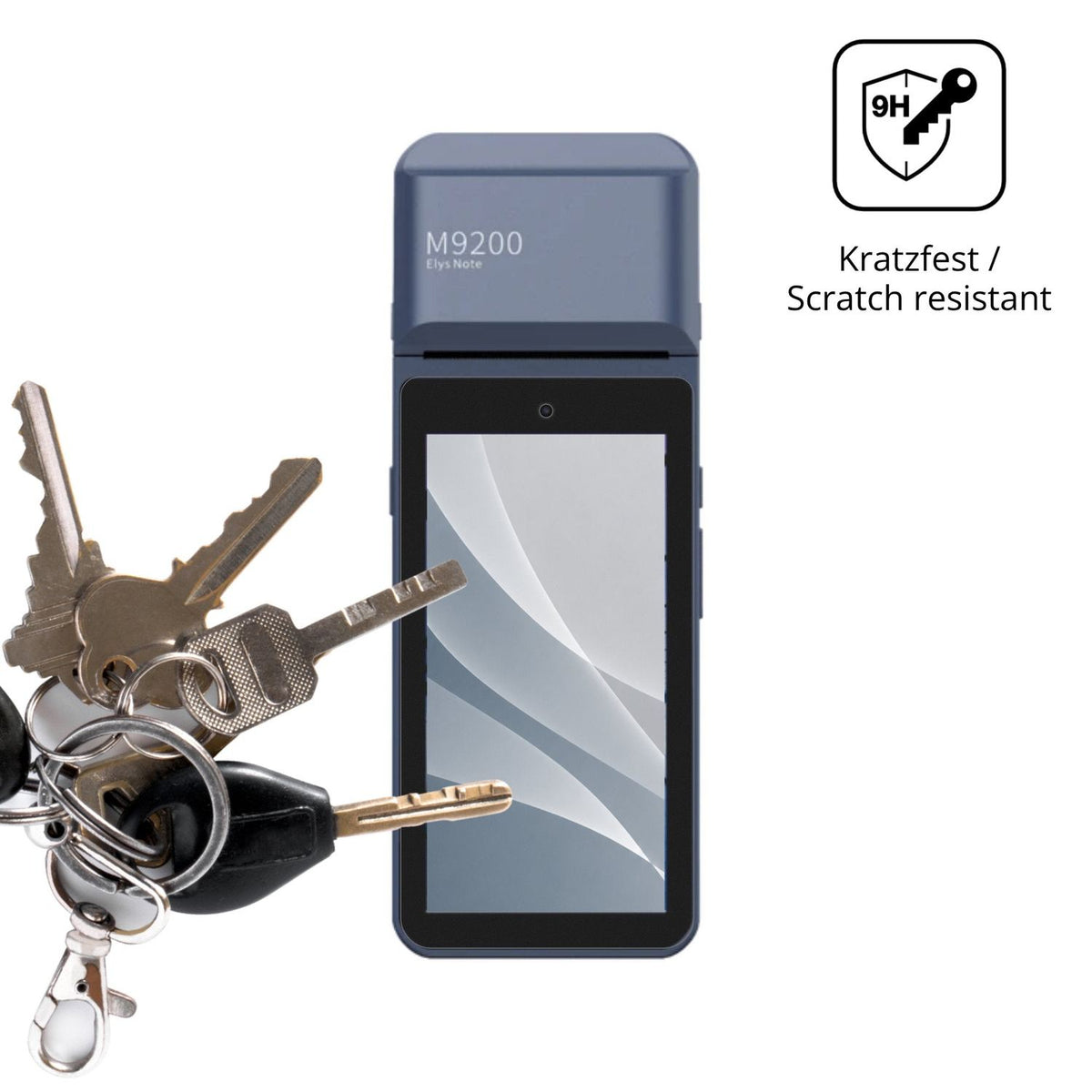 dipos Displayschutz für Pax M9200, mattierte Oberfläche, robuste Festigkeit und perfekte Passform