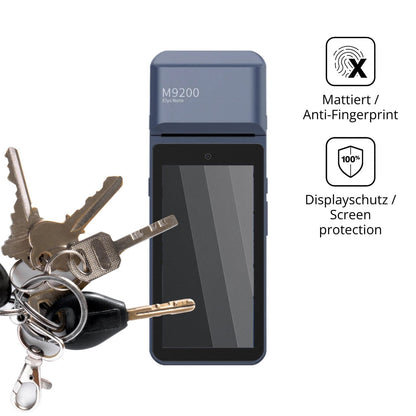 dipos Displayschutz für Pax M9200, mattierte Oberfläche, Blickschutzfilter und perfekter Passform