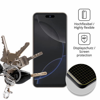 dipos Displayschutz für Peace Nova 16 Pro, mit Blickschutzfilter und perfekter Passform auch für die Rundungen