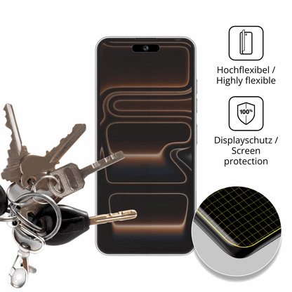 dipos Displayschutz für Peace Nova 17 Pro, mit Blickschutzfilter und perfekter Passform auch für die Rundungen