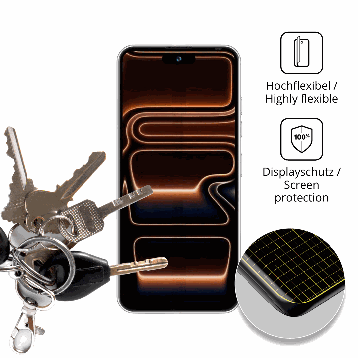 dipos Displayschutz für Peace Nova 17 Pro, transparente Oberfläche, geringe Dicke und perfekte Passform