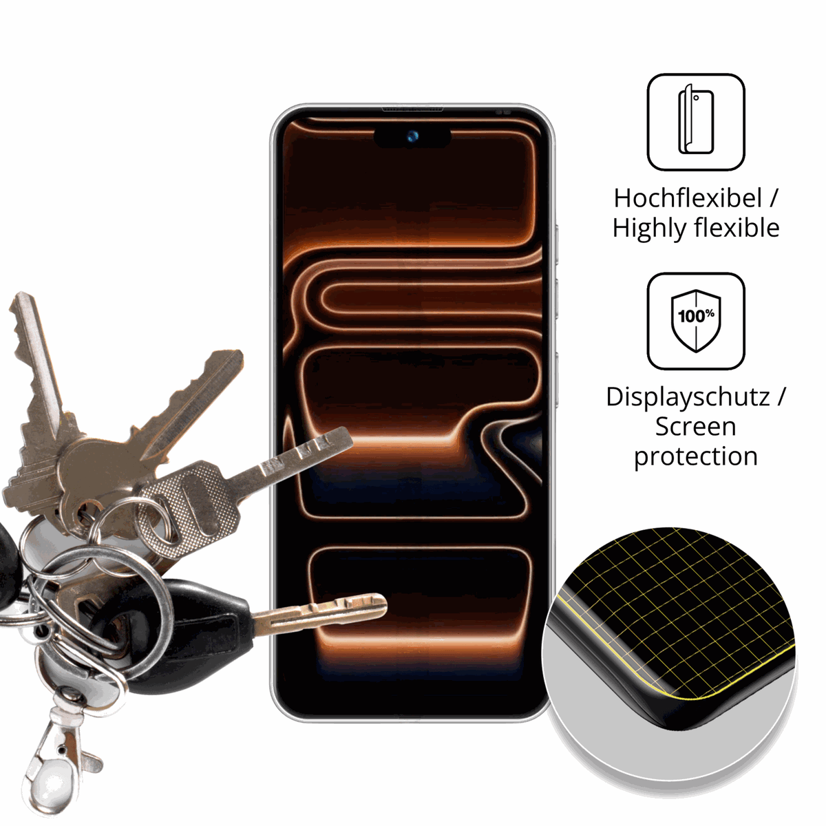 dipos Displayschutz für Peace Nova 17 Pro, transparente Oberfläche, geringe Dicke und perfekte Passform
