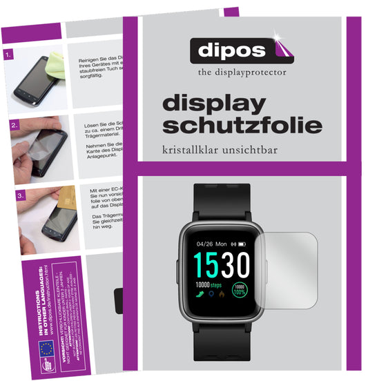 Klare Displayschutzfolie von dipos passend für Pearl Newgen medicals SW-260.hr, präziser Zuschnitt und blasenfrei montiert