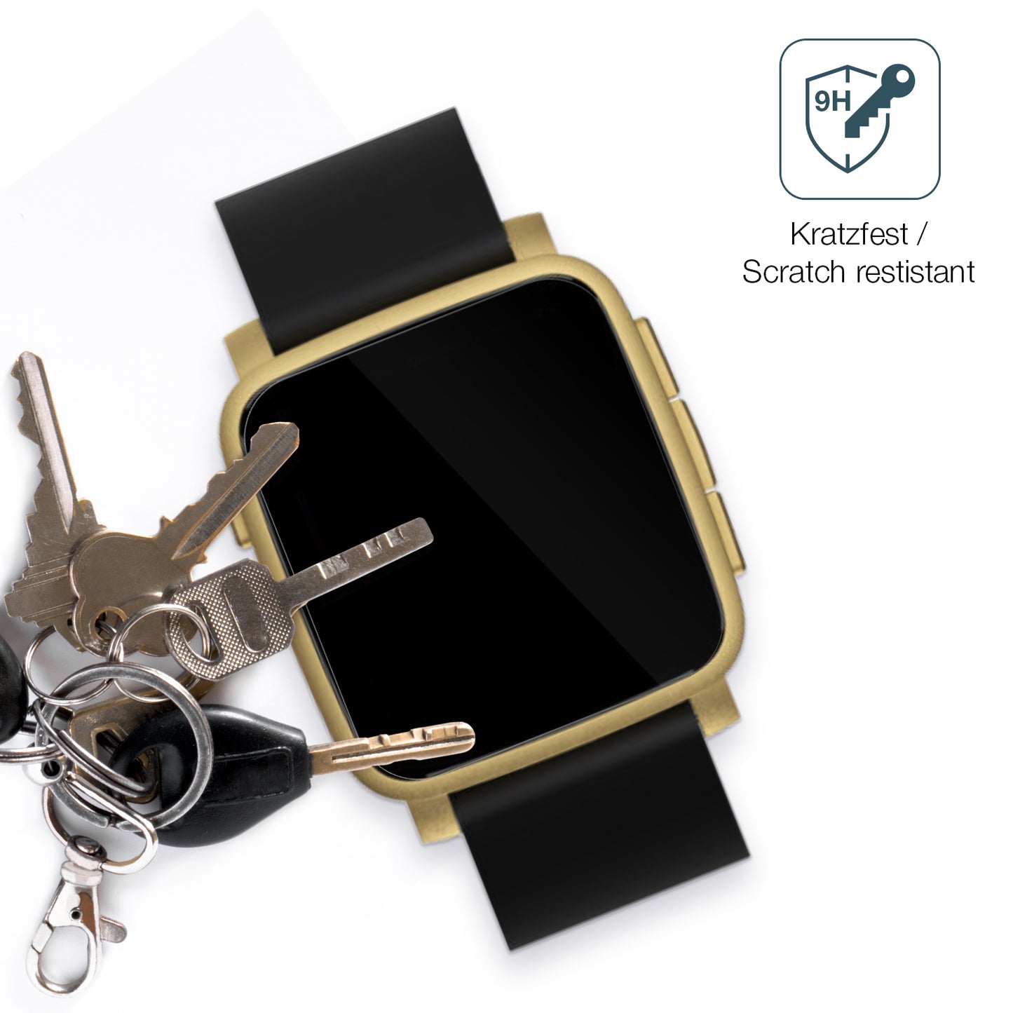 dipos Displayschutz für Pebble Time 2, transparente Oberfläche, perfekte Passform auch für die Rundungen