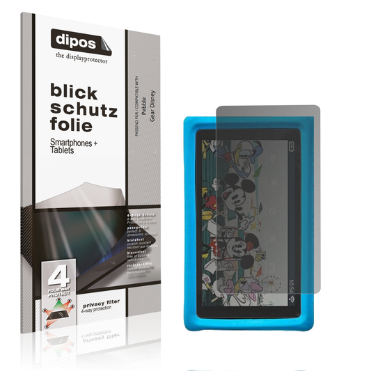 Blickschutzfolie von dipos passend für Pebble Gear Disney, präziser Zuschnitt und blasenfrei montiert