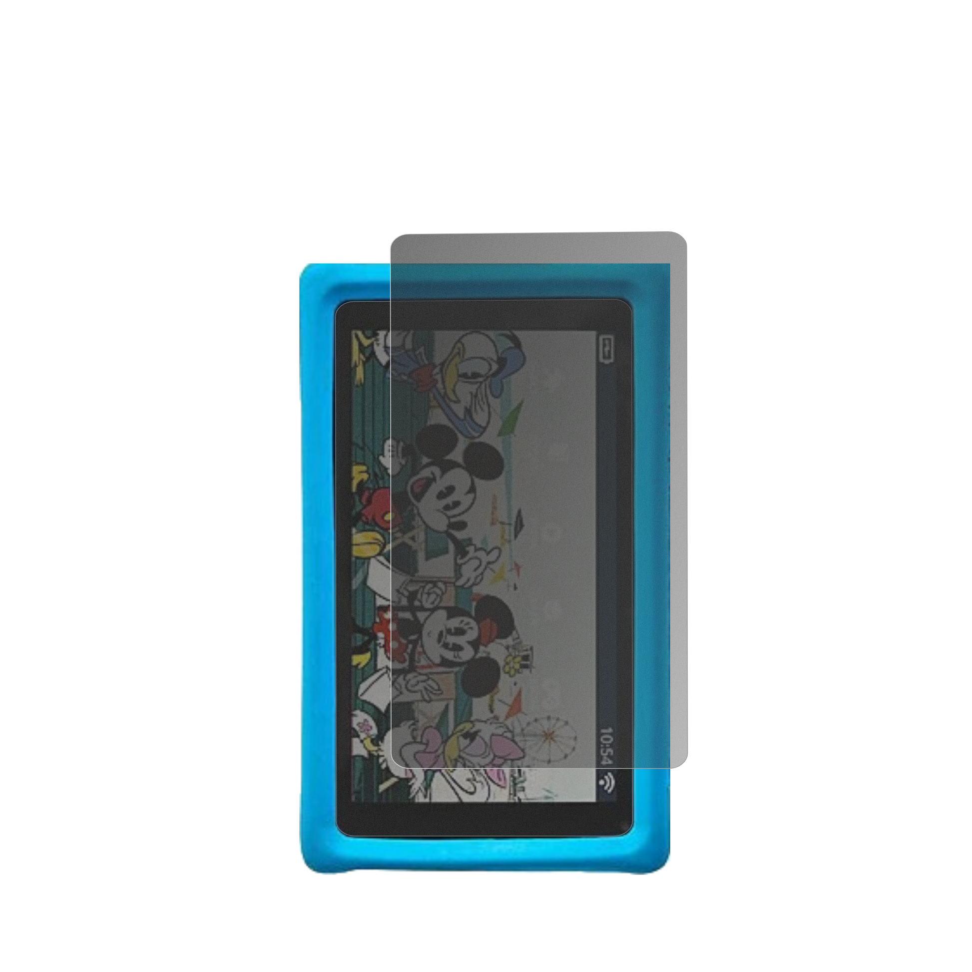 PebbleGear Disney mit aufgebrachtem dipos Displayschutz, der seitliche Einblicke blockiert