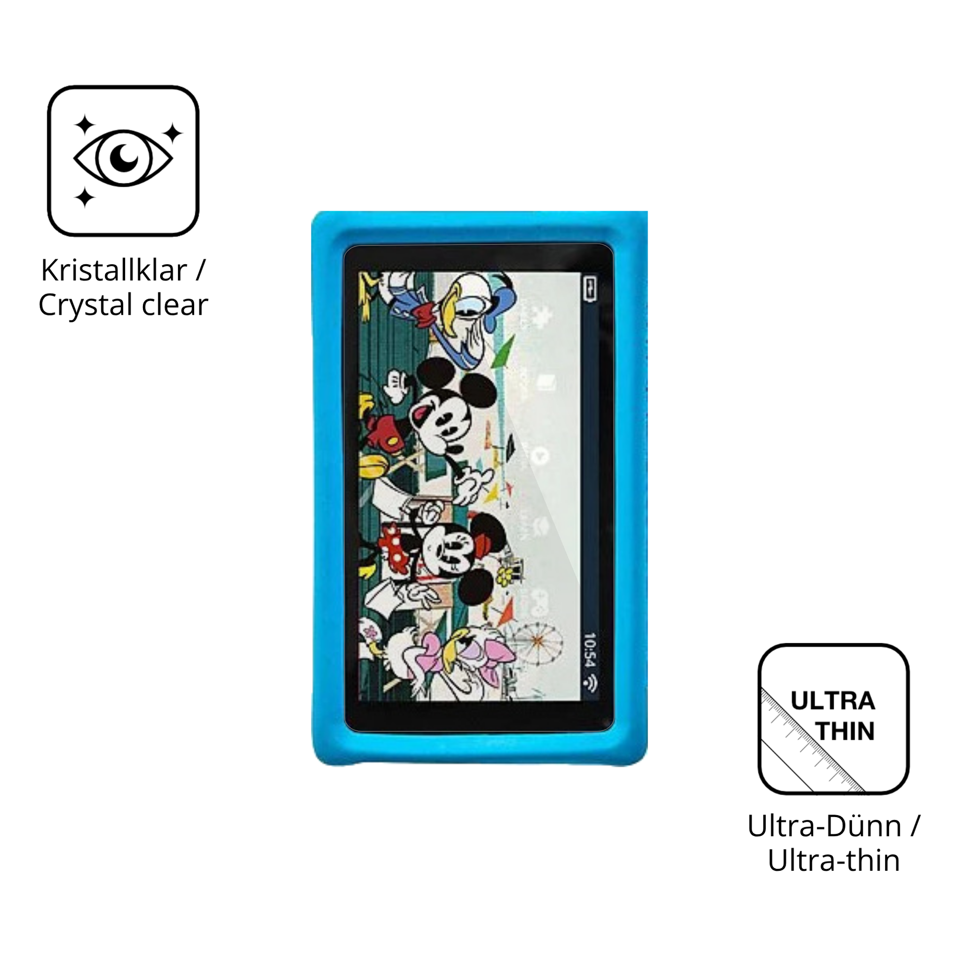 Dünne und klare Folie passend zugeschnitten für Pebble Gear Disney