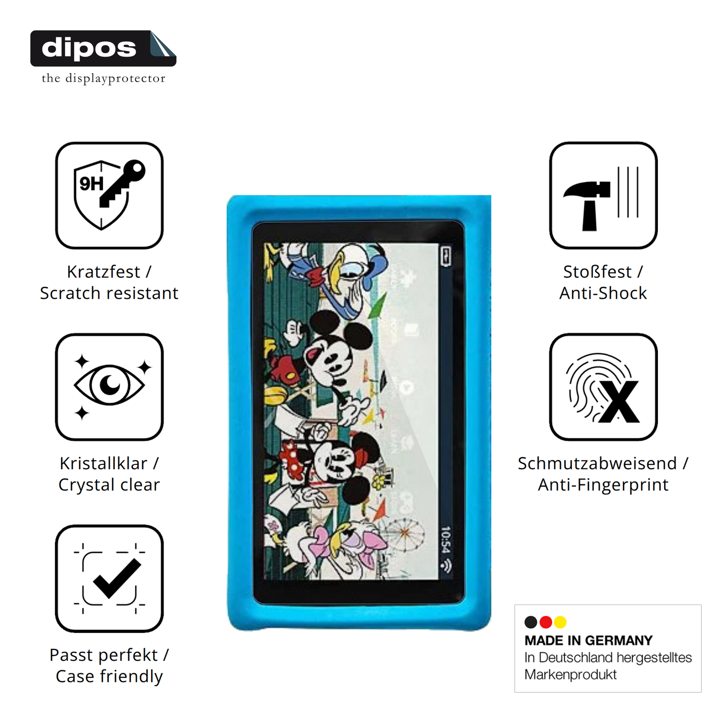 Displayschutz hergestellt in Deutschland, höchste Qualität made in Germany