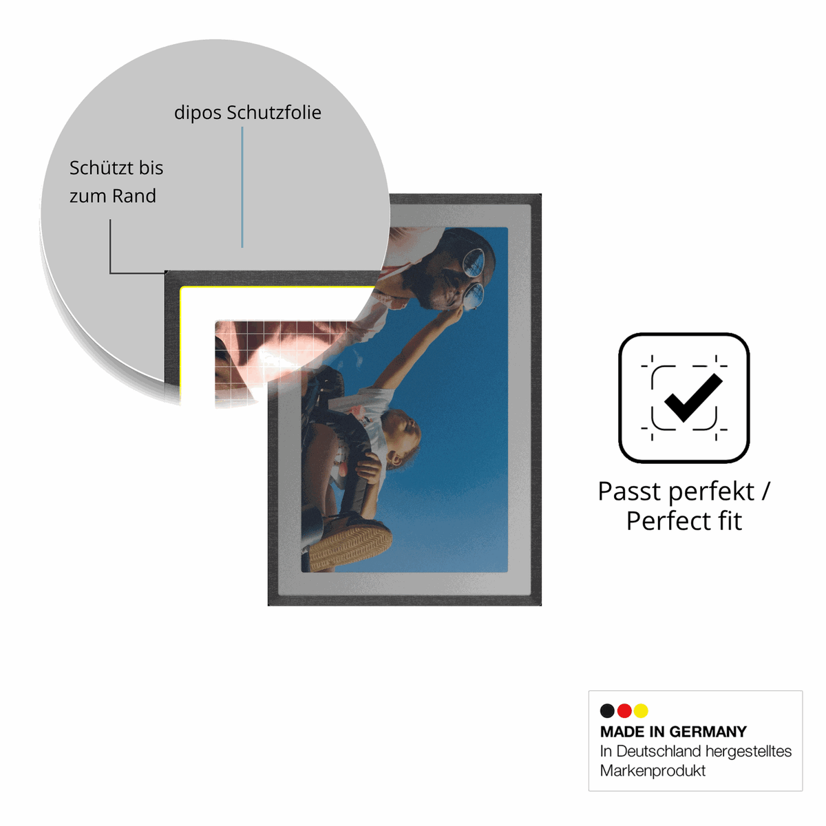Blickschutzfolie für pexar 11 Zoll Digitaler Bilderrahmen matt Schutzfolie Privacy