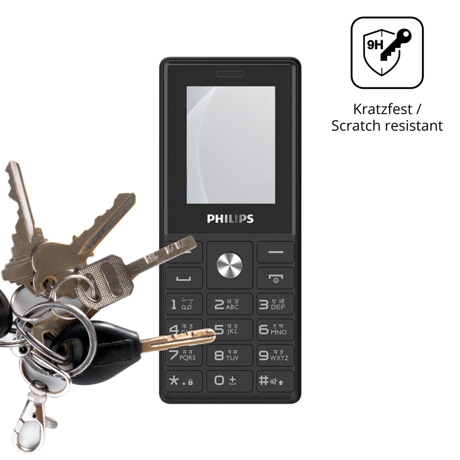 dipos Displayschutz für Philips E2112, mattierte Oberfläche, robuste Festigkeit und perfekte Passform