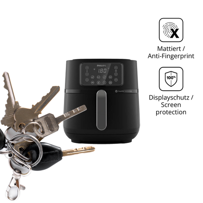 dipos Displayschutz für Philips Airfryer 5000 Series XXL, mattierte Oberfläche, Blickschutzfilter und perfekter Passform