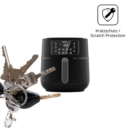 Schutz gegen Kratzer auf dem Philips Airfryer 5000 Series XXL Glas durch Schlüssel oder Ähnliches