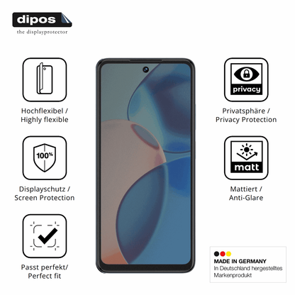 Flexible TPU-Folie passend zugeschnitten für Philips Omni 10, mit Privatsphäre-Schutz durch Sichtschutz-Folie