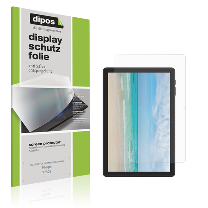 Matte Displayschutzfolie von dipos passend für Philips T7305, präziser Zuschnitt und blasenfrei montiert