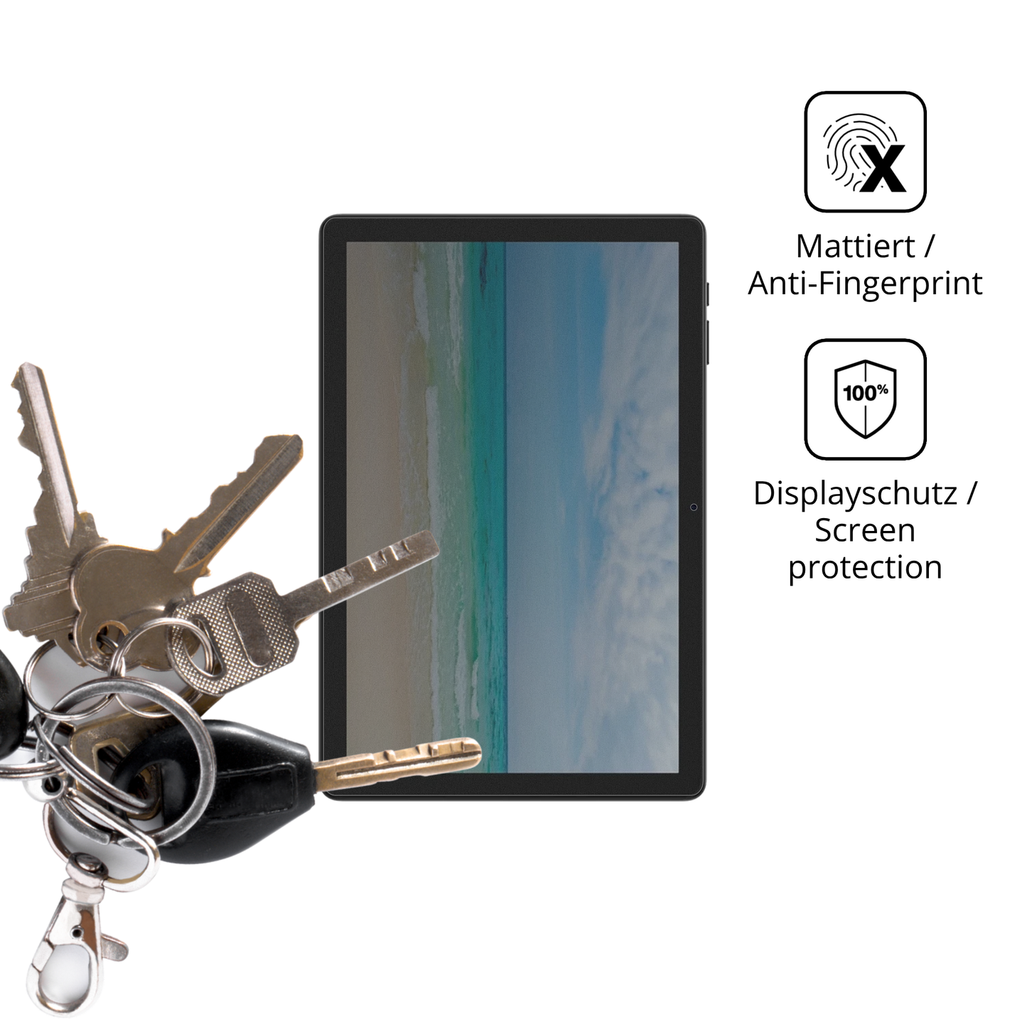 dipos Displayschutz für Philips T7305, mattierte Oberfläche, Blickschutzfilter und perfekter Passform