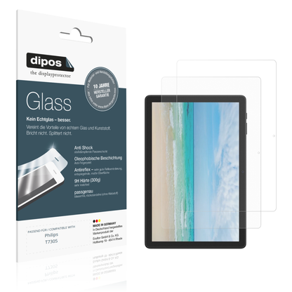 Matte Displayschutzfolie von dipos passend für Philips T7305, 9H kratzfest und blasenfrei montiert