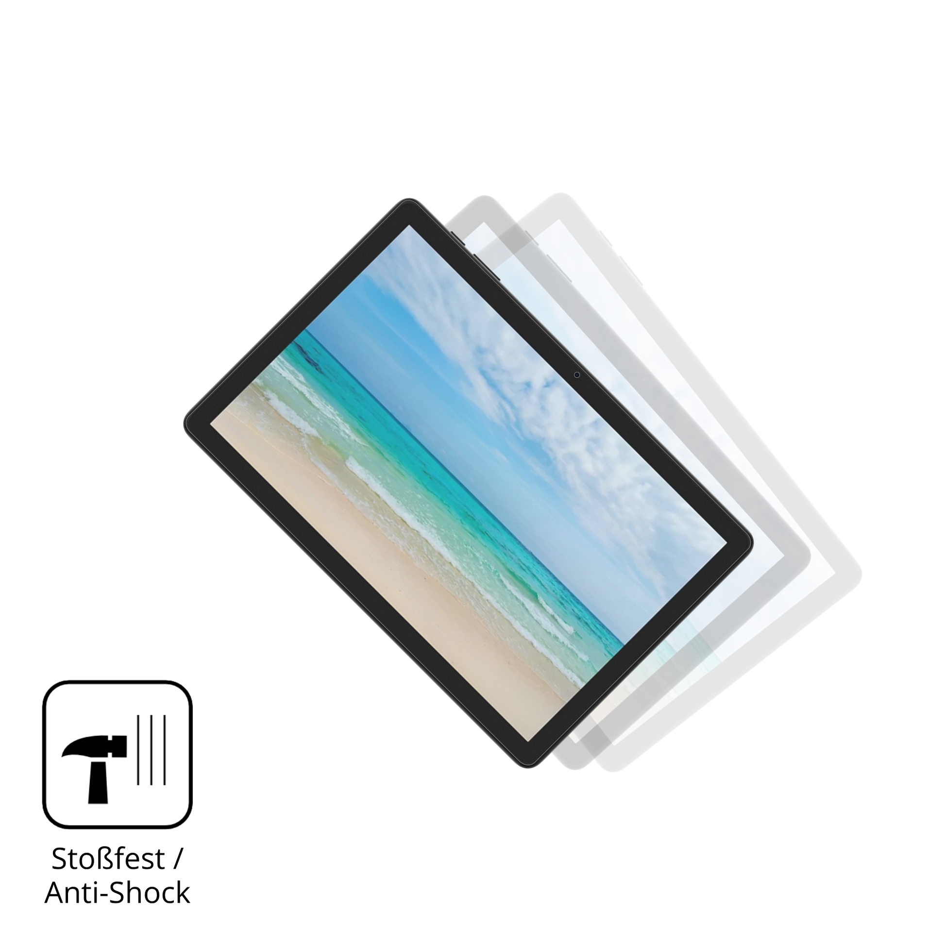 Schutz gegen Kratzer auf dem Philips T7305 Glas durch Schlüssel, Stöße gegen die Tischkante oder Stürze