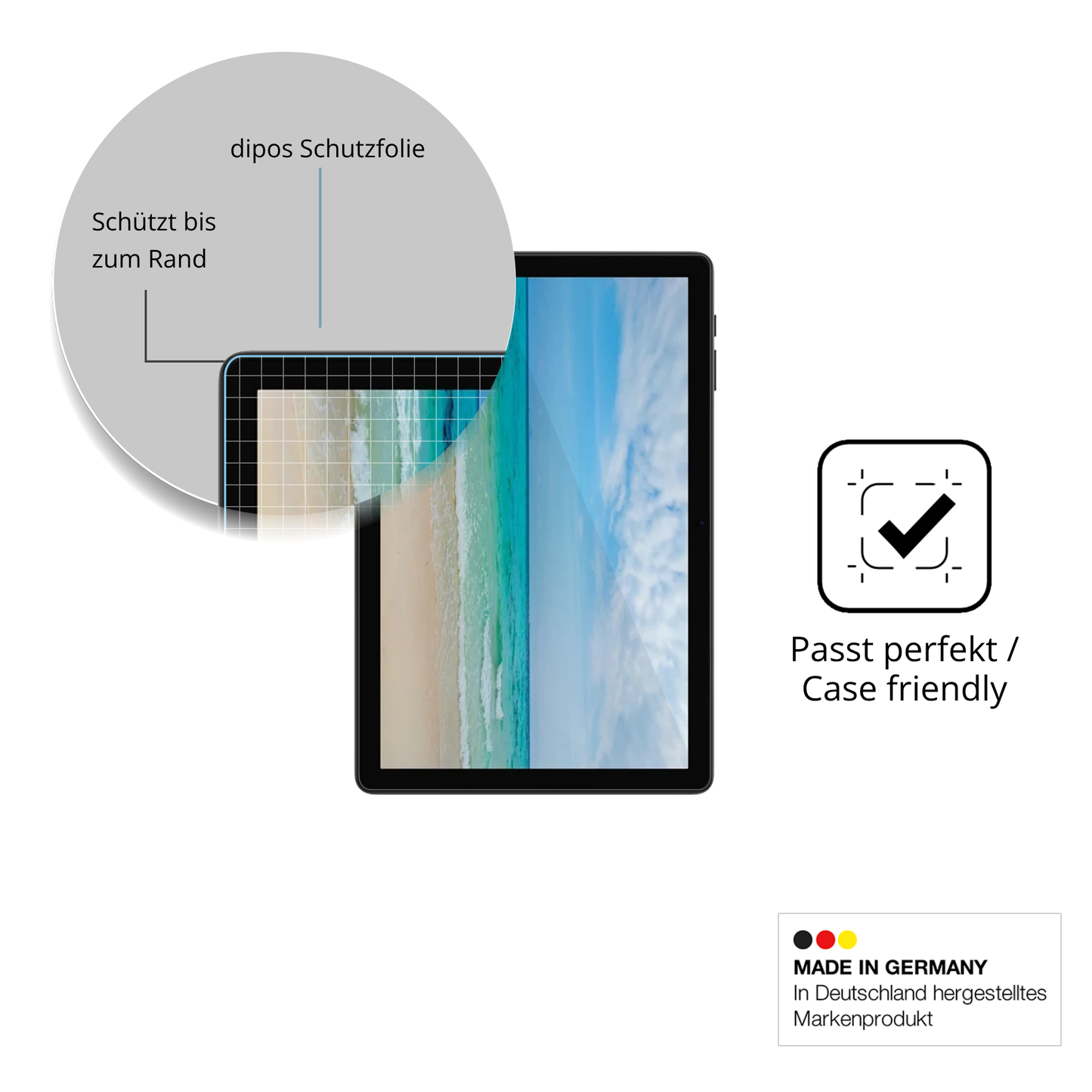 Besonders flexibler Displayschutz mit Anti-Shock-Schicht im Materialmix