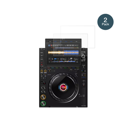 PioneerCDJ 3000X mit aufgebrachter dipos Panzerfolie, die lästige Fingerabdrücke minimiert