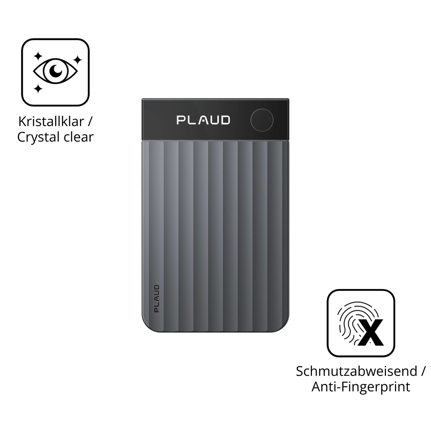 Flexible TPU-Folie passend zugeschnitten für PLAUD Note Pro, vollständige Abdeckung