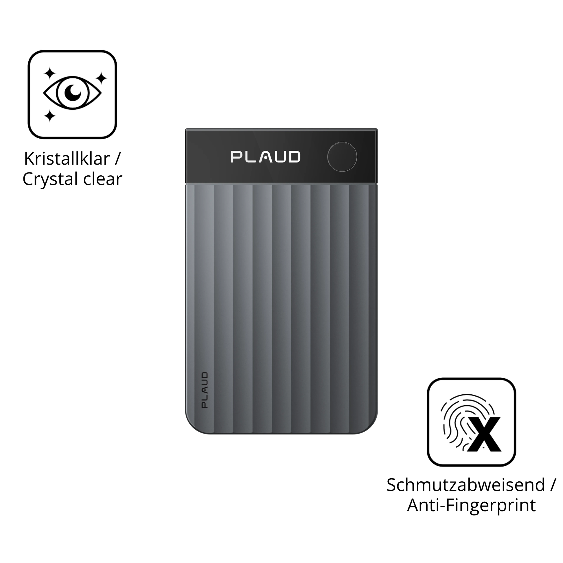 Flexible TPU-Folie passend zugeschnitten für PLAUD Note Pro, vollständige Abdeckung