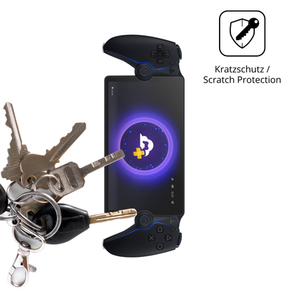 Schutz gegen Kratzer auf dem Playstation Portal Remote 8 Zoll Glas durch Schlüssel oder Ähnliches