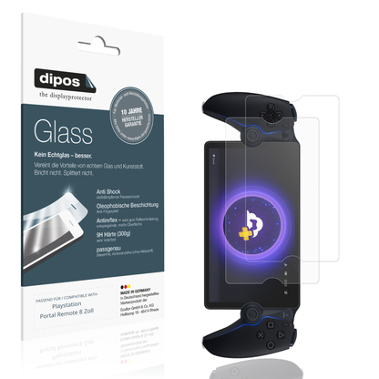 Matte Displayschutzfolie von dipos passend für Playstation Portal Remote 8 Zoll, 9H kratzfest und blasenfrei montiert