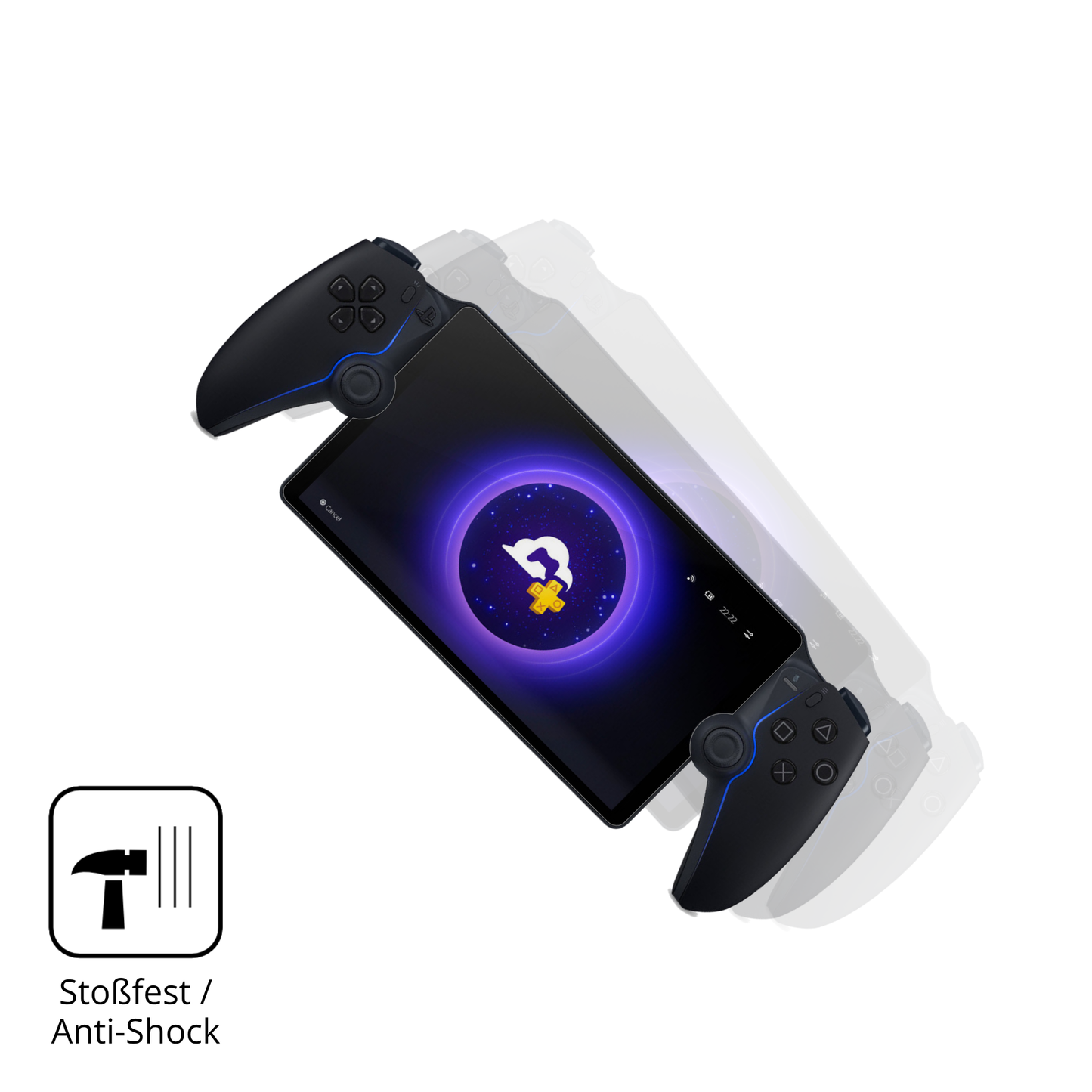 Schutz gegen Kratzer auf dem Playstation Portal Remote 8 Zoll Glas durch Schlüssel, Stöße gegen die Tischkante oder Stürze