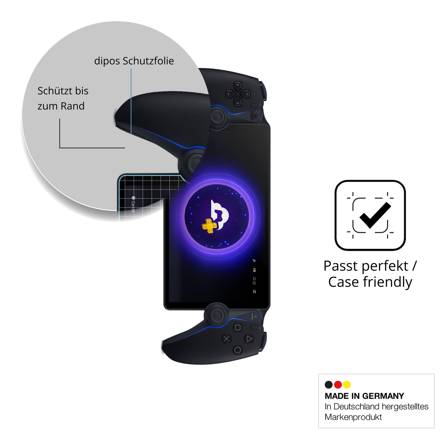 Besonders flexibler Displayschutz mit Anti-Shock-Schicht im Materialmix