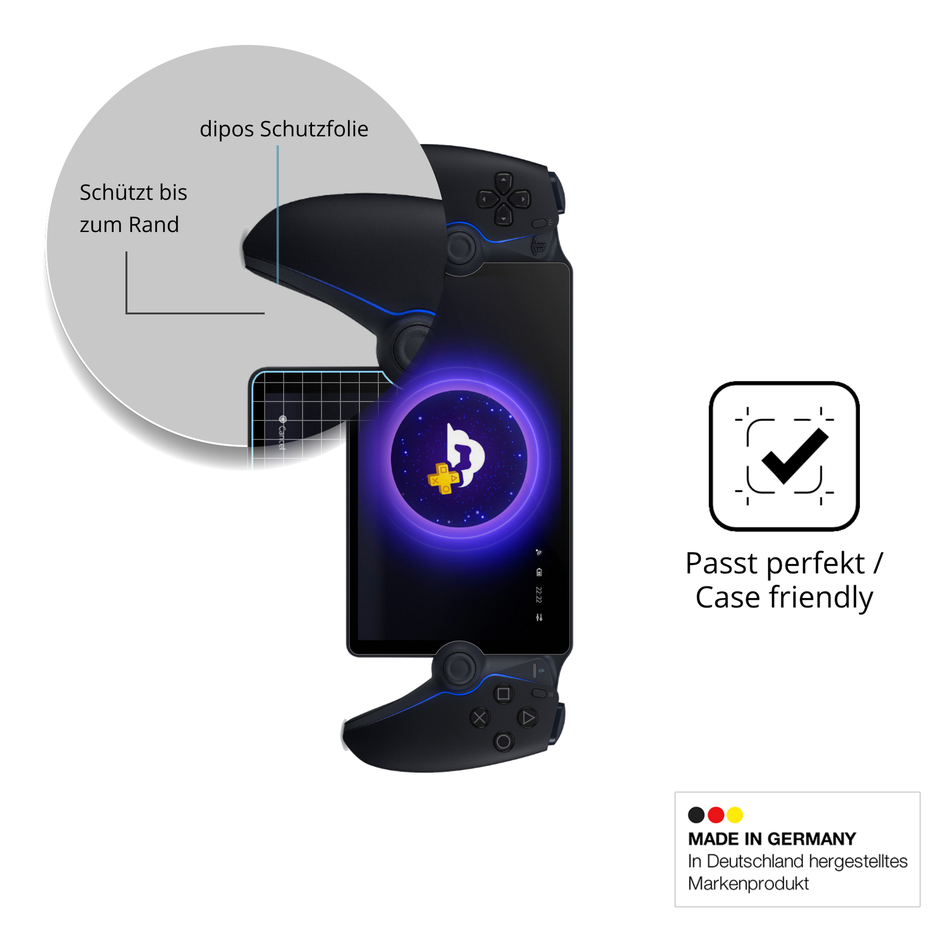 Besonders flexibler Displayschutz mit Anti-Shock-Schicht im Materialmix